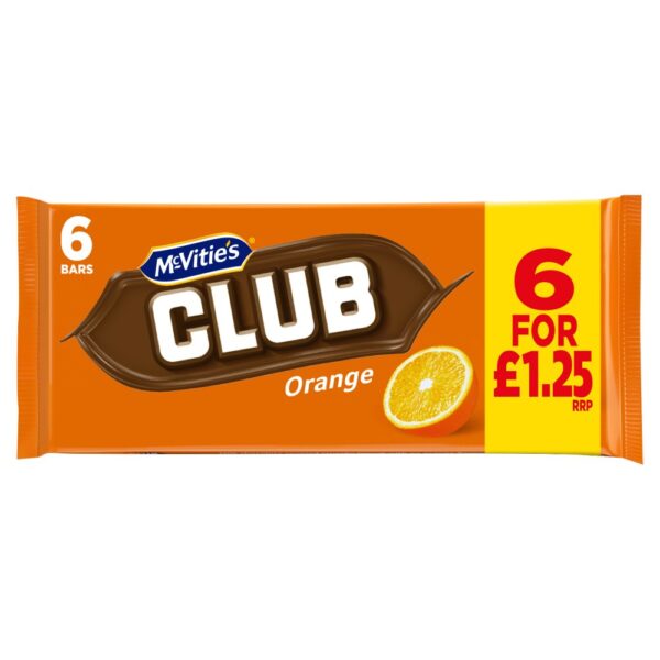 Mcvitie'S Club Orange 6 x 22G (132G) PM£1.25