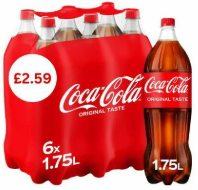Coca-Cola Original Taste 6 x 1.75L PM £2.59