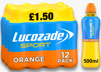Lucozade Sport Orange PMP £1.50 500ml