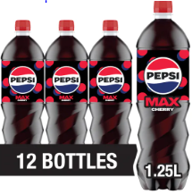 Pepsi Max Cherry No Sugar Cola Bottle 1.25L
