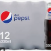 Diet Pepsi Cola Bottles 12 x 330ml