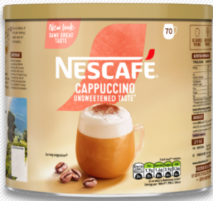 Nescafe Gold Cappuccino Unsweetened Instant Coffee Tin 1kg