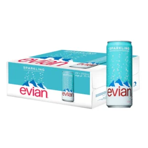 Evian Sparkling Natural Mineral Water Can 330ml