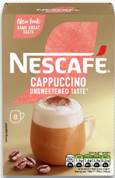 Nescafe Gold Cappuccino Unsweetened Instant Coffee 8 x 14.2g Sachets