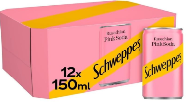 Schweppes Russchian Pink Soda 12x150ml