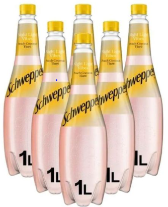Schweppes Peach Coconut Soda 1L