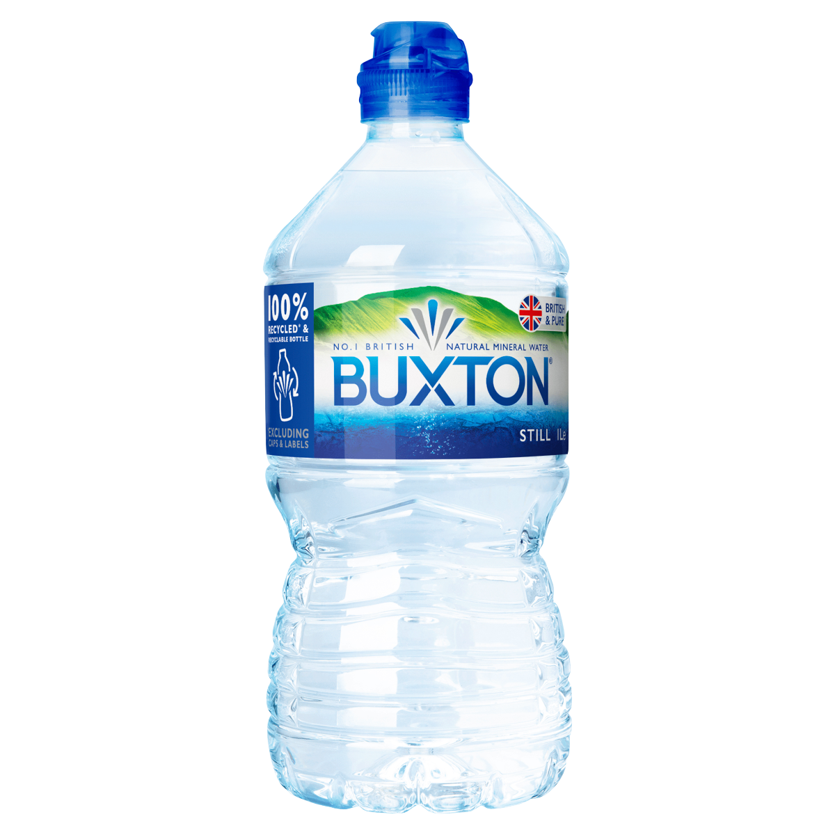 Buxton Still Natural Mineral Water Sports Cap 1L