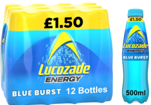 Lucozade Energy Blue Burst PMP £1.50 500ml
