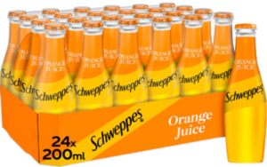 Schweppes Orange Juice 24 x 200ml