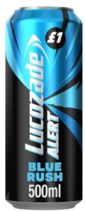 Lucozade Alert Blue Rush PMP £1 500ml