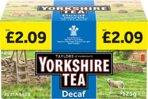 Taylors of Harrogate Yorkshire Tea Decaf 40 Tea Bags PM £2.09 125g