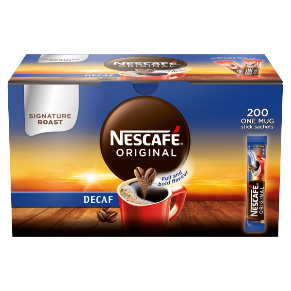 Nescafe Original Decaff Instant Stick Pack 200'S