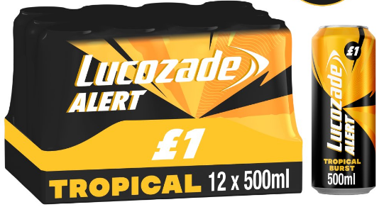Lucozade Alert Tropical Burst Energy Drink 500ml £1 PMP