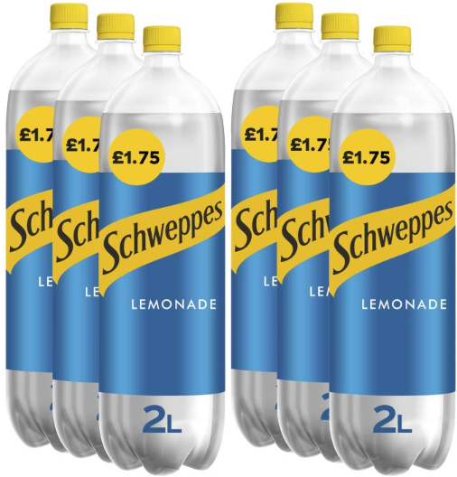 Schweppes Lemonade 6 x 2L PMP £1.75
