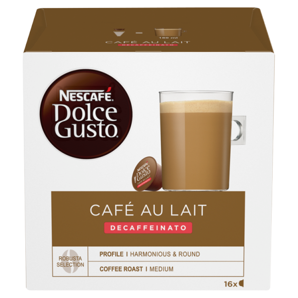Nescafe Dolce Gusto Cafe Au Lait Decaf 16 Cap 160G