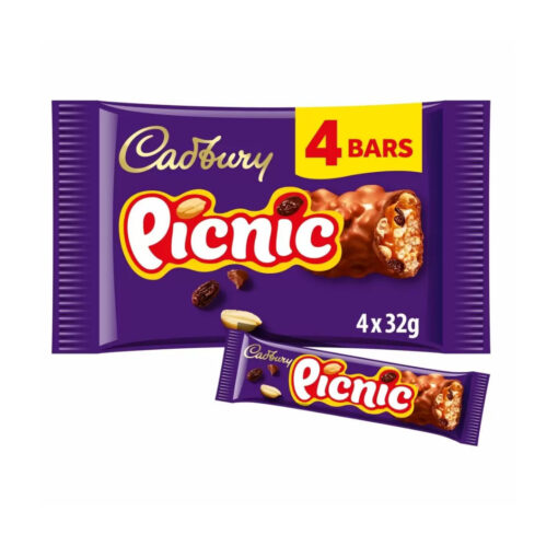 Cadbury Picnic Chocolate Bar 4 Pack 128G