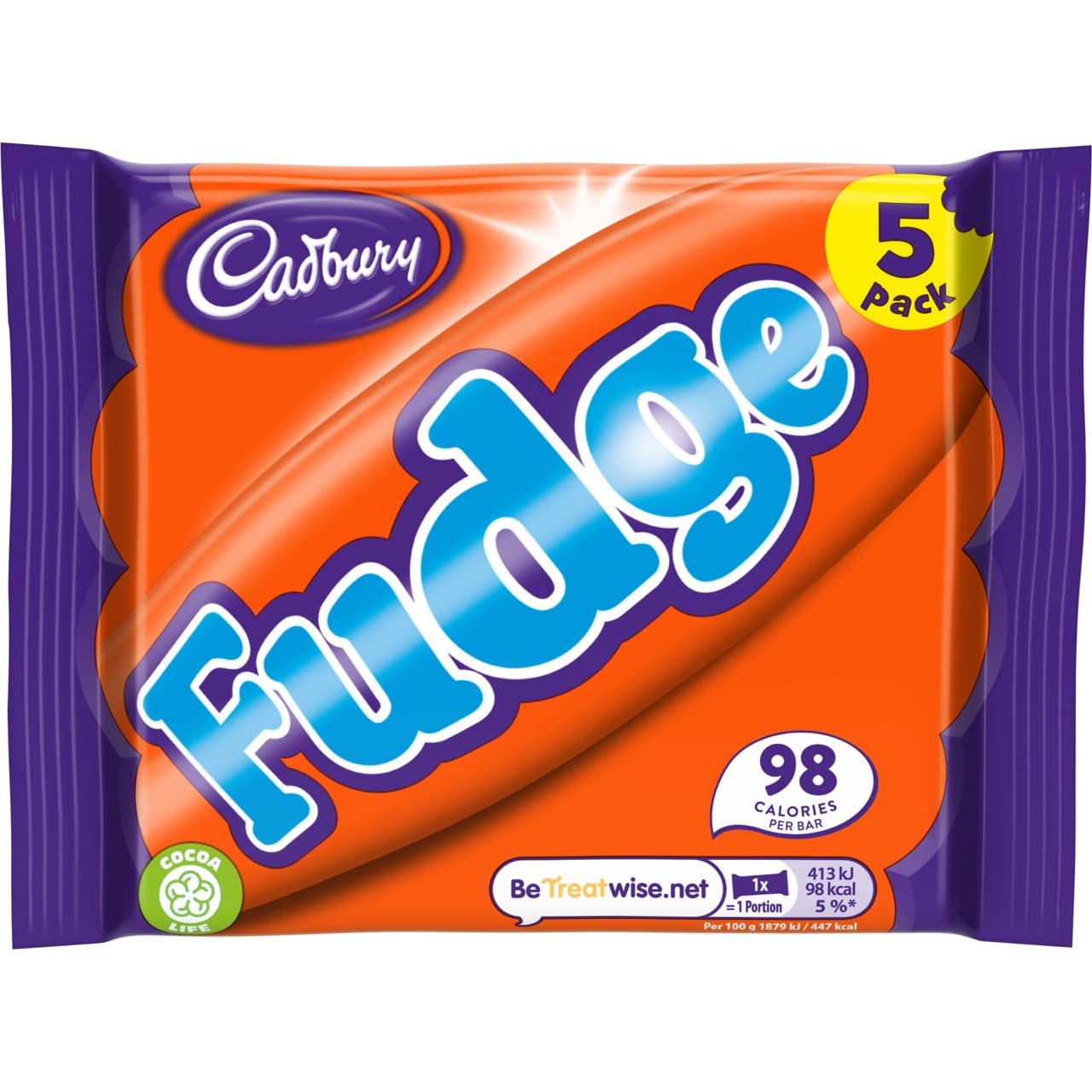 Cadbury Fudge Bar 5 Pack 110G