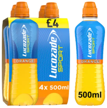 Lucozade Sport Drink Orange 4x500ml PMP £4