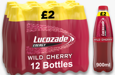 Lucozade Energy Drink Wild Cherry PMP £2 900ml