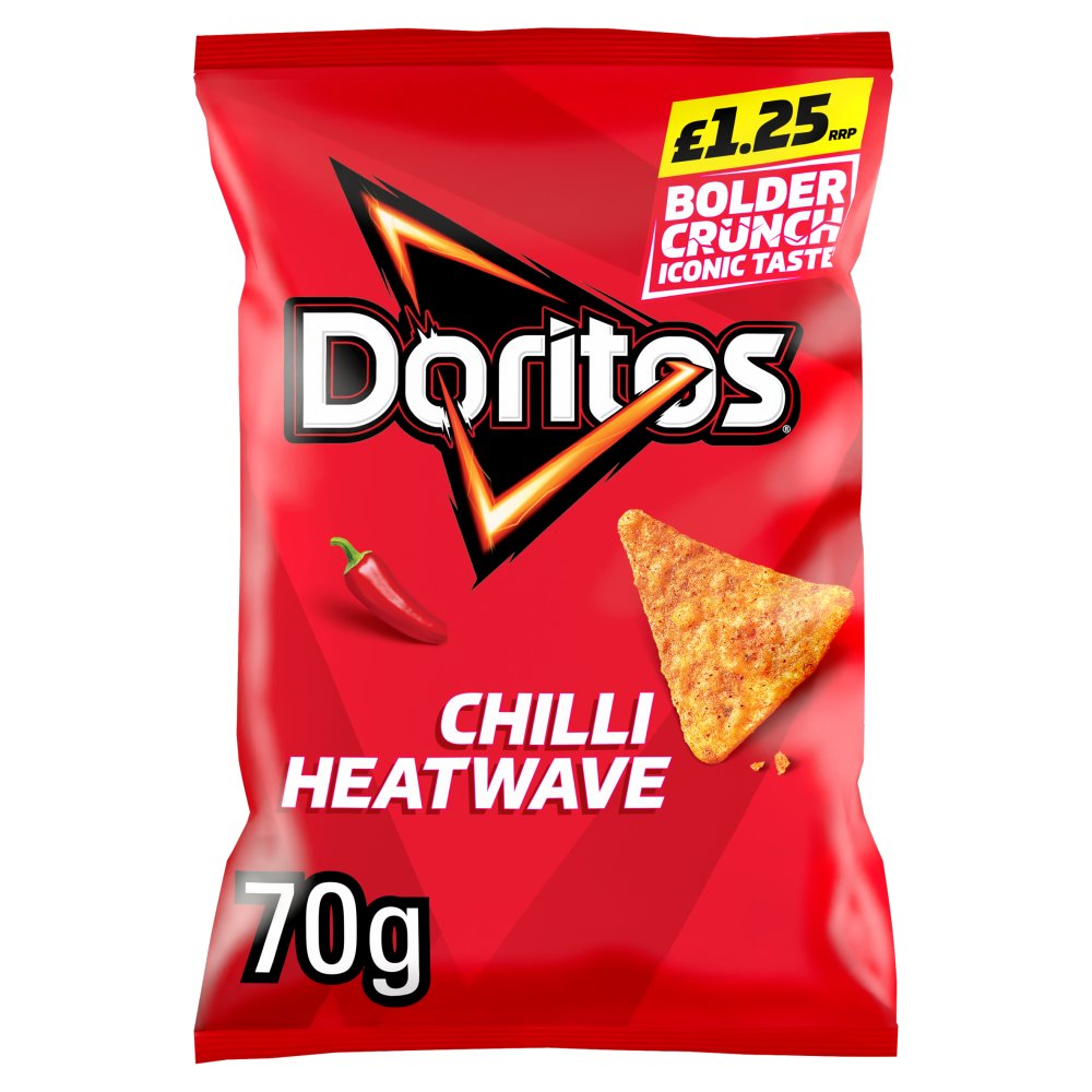 Doritos Chilli Heatwave Tortilla Chips Crisps £1.25 Rrp PMP 70G