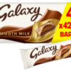 Galaxy Smooth Milk Chocolate Snack Bars Multipack Vegetarian 4x42g
