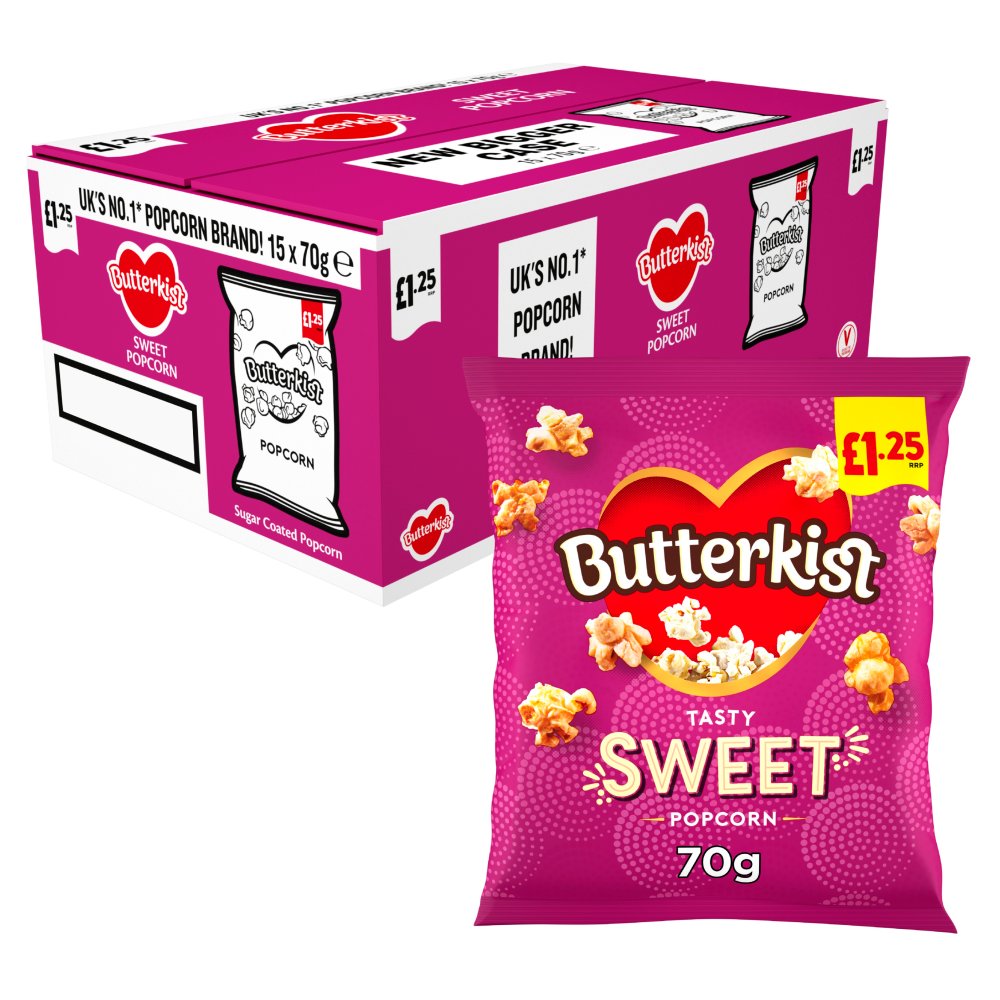 Butterkist Sweet Popcorn 70G, £1.25 PMP