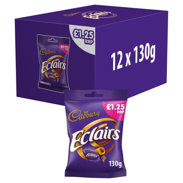 Cadbury Eclairs Chocolate Bag £1.25 PMP 130G