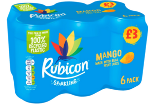 Rubicon Sparkling Mango 6 x 330ml PMP 3£