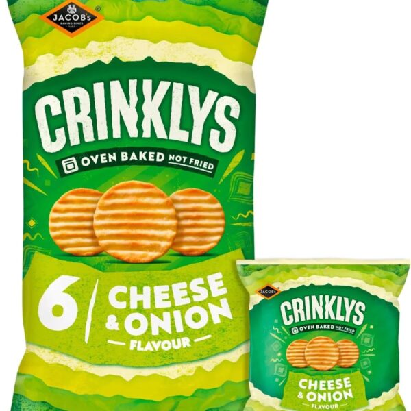 Jacob'S Crinklys Cheese & Onion 6x23G