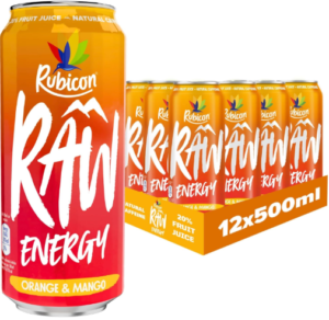 Rubicon Raw Energy Orange & Mango 500ml