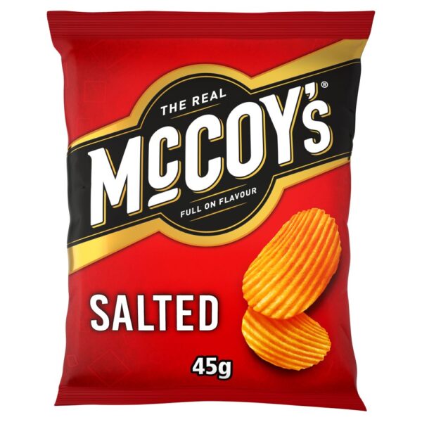 Mccoy’S Ridge Cut Salted Flavour Potato Crisps 45G