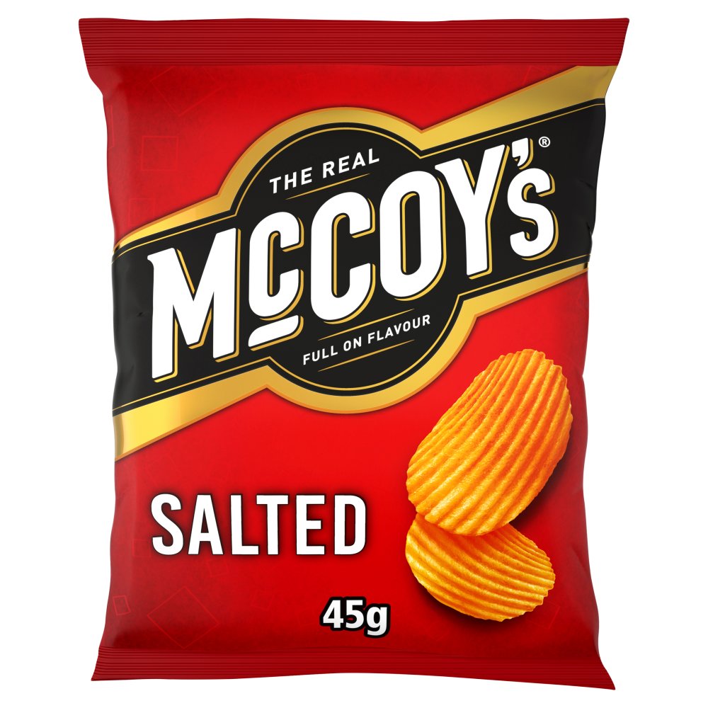 Mccoy’S Ridge Cut Salted Flavour Potato Crisps 45G