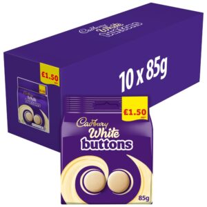 Cadbury White Buttons Chocolate Bag 95G £1.35 PMP