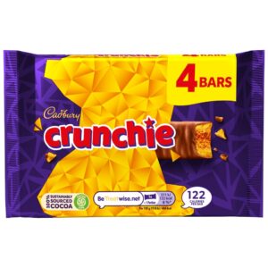 Cadbury Crunchie Chocolate Bars 4 Pack 104.4G