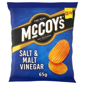 Mccoy’S Salt & Malt Vinegar Sharing Crisps 65G, £1.25 PMP