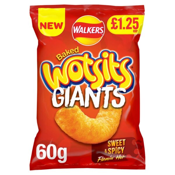 Wotsits Giants Flamin Hot PM £1.25 60G
