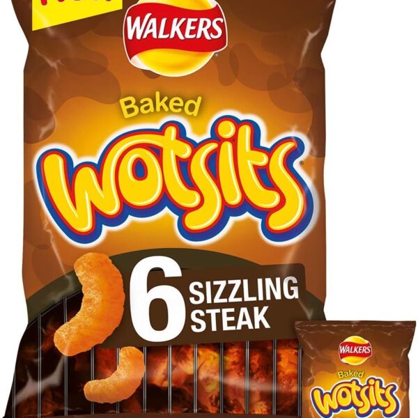 Walkers Wotsits Sizzling Steak Multipack Snacks 6×13.5G