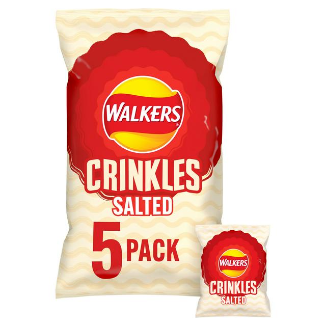 Walkers Crinkles Simply Salted Multipack Crisps 5x23G