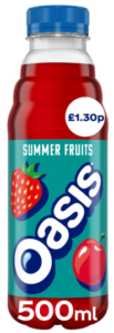 Oasis Summer Fruits Zero Pm £1.30 500ml