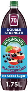 Robinsons Double Strength Apple & Blackcurrant No Added Sugar Fruit Squash 1.75L