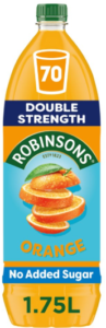 Robinsons Double Strength Orange No Added Sugar Fruit Squash 1.75 L