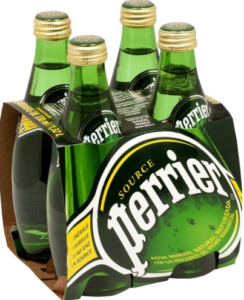 Perrier Sparkling Natural Mineral Water Glass 330ml