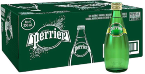 Perrier Sparkling Natural Mineral Water Glass 24x330ml