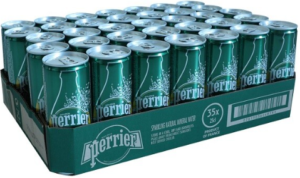 Perrier Sparkling Natural Mineral Water Can 250ml