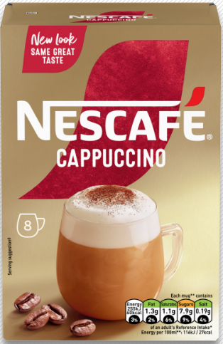 Nescafe Gold Cappuccino Instant Coffee 8 x 15.5g Sachets