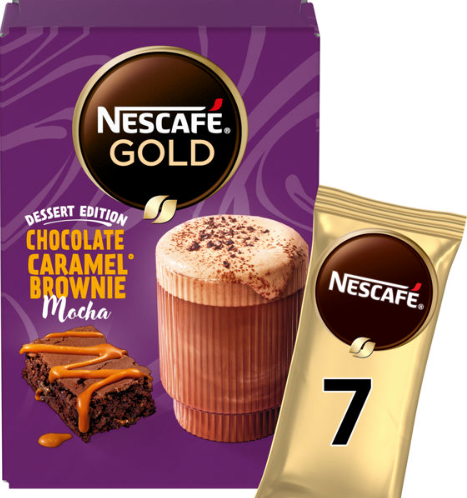 Nescafe Gold Chocolate Caramel Brownie Mocha Sachets 7 x 21.4g