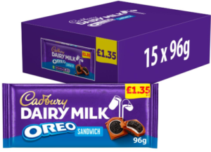 Cadbury Dairy Milk Oreo Sandwich Chocolate Bar 96g £1.35 PMP