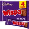 Cadbury Wispa Chocolate Bar 4 Pack Multipack £1.35 PMP 94.8g