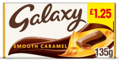 Galaxy Smooth Caramel & Milk Chocolate Block Bar £1.25 PMP 135g