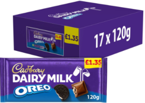 Cadbury Dairy Milk Oreo Chocolate Bar 120g £1.35 PMP